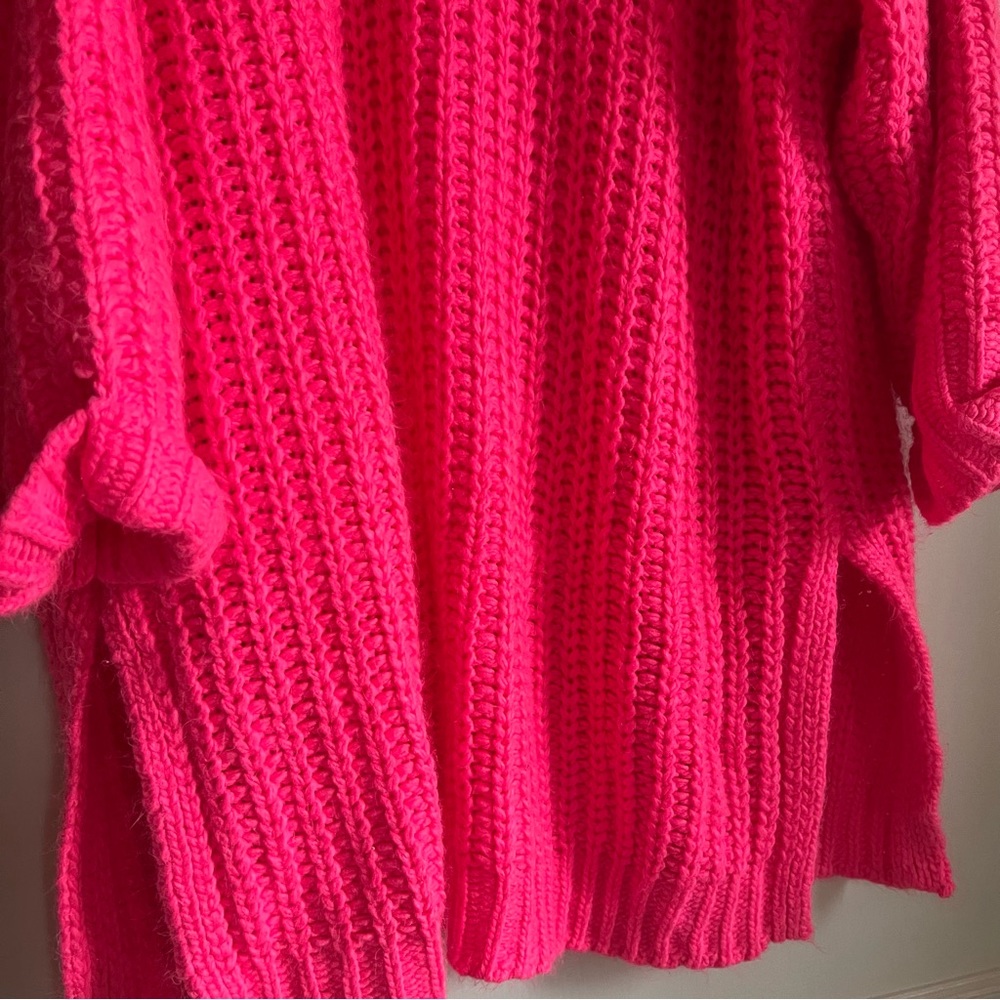 Silence + Noise Neon Pink Chunky Ally Cardigan Urban Outfitters - Picture 8 of 13